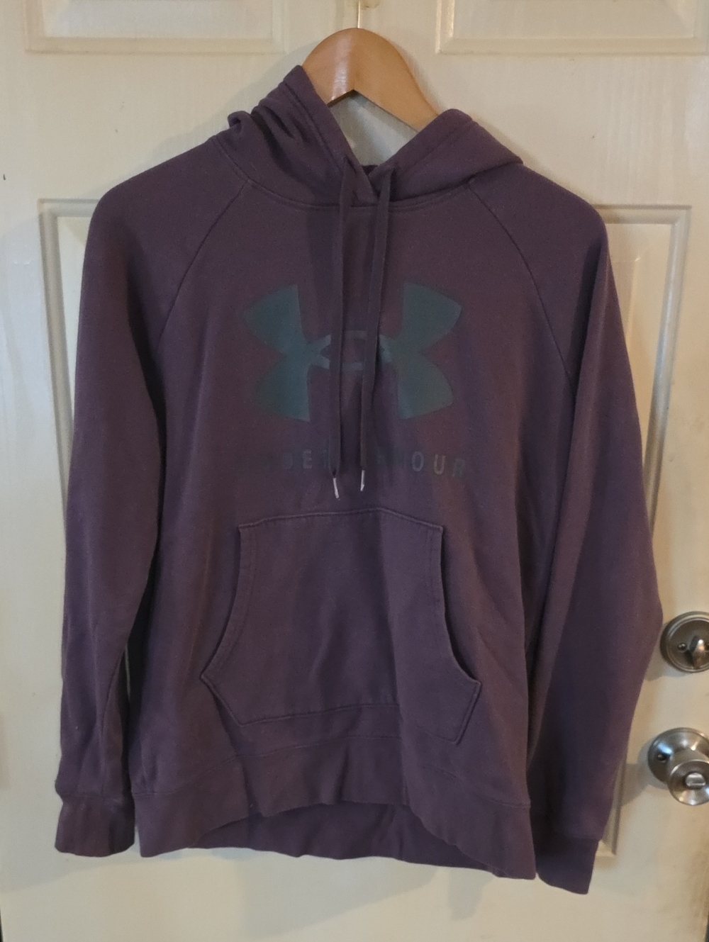 Under Armour Men's Purple Pullover Hoodie with Logo